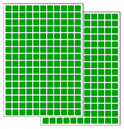 Квадратные виниловые наклейки для маркировки Policomprint М14, 10х10 мм. 352 шт.
