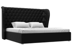 Кровать интерьерная Далия 200, Черный, Экокожа, 108366
