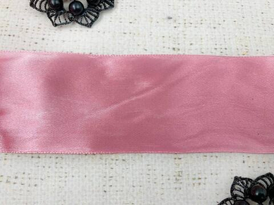 Лента атласная, ш. 5 см, розово-лиловый