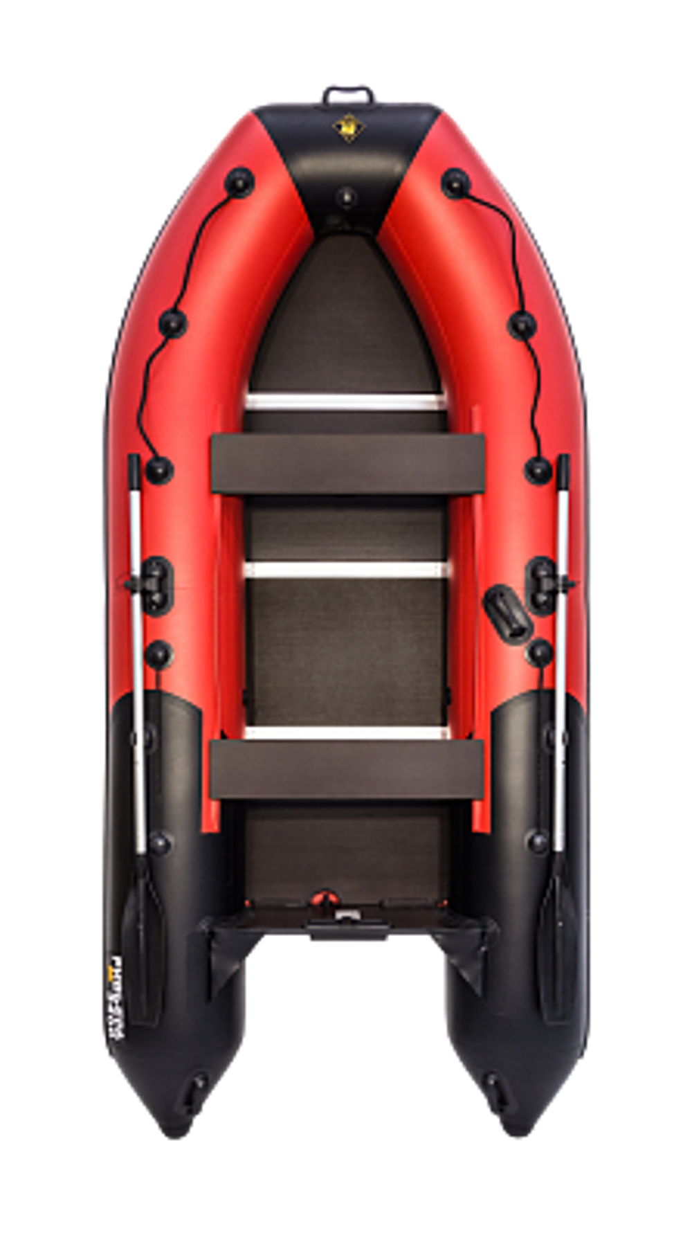 Лодка ПВХ Ривьера Компакт 3400 СК "Комби" красный/черный
