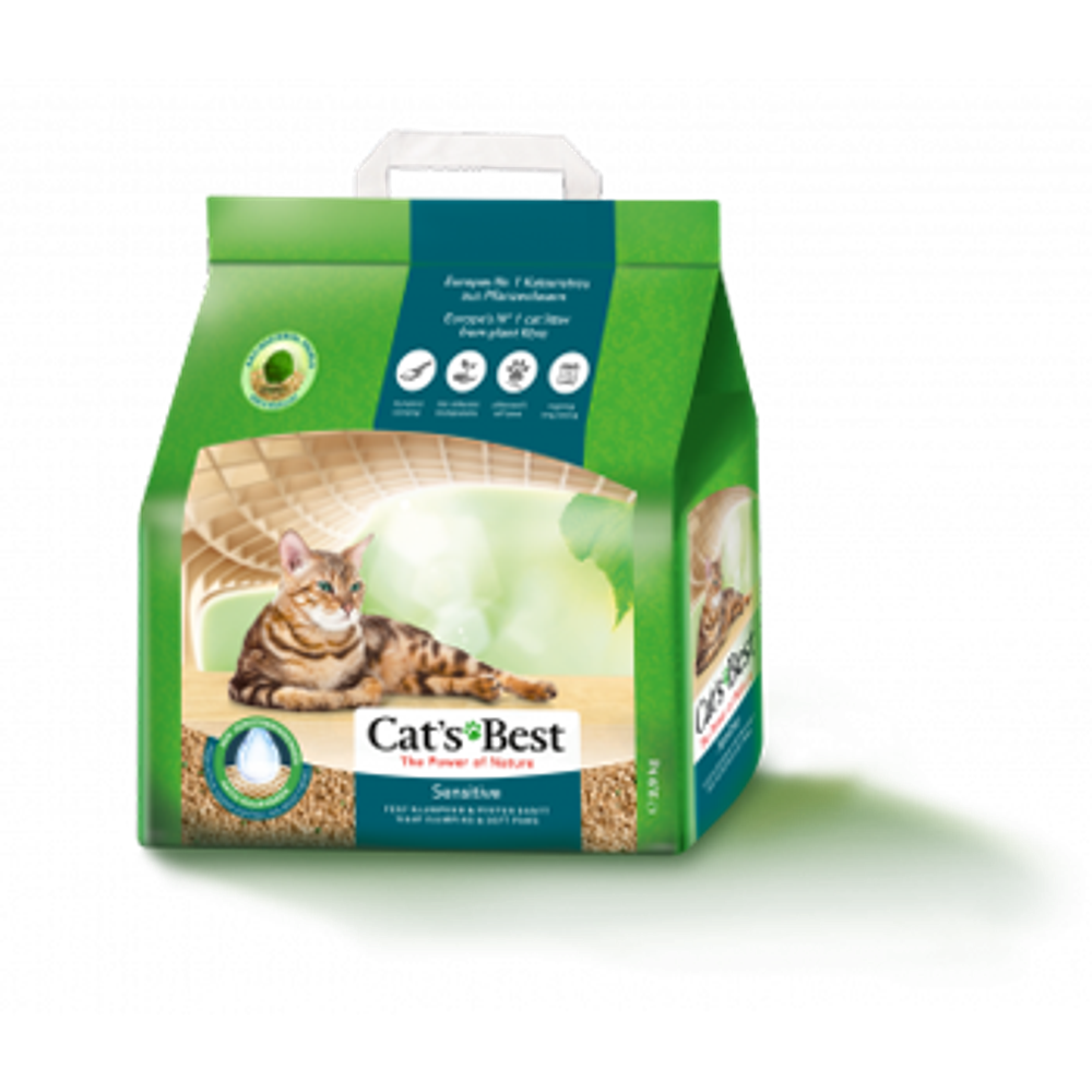 Cat&#39;s Best Sensitive Наполнитель древесный комкующийся для кошек и котят 2,9 кг