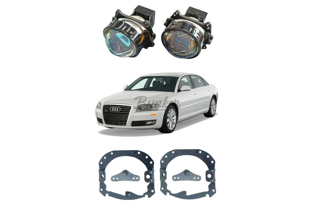 Комплект для замены штатных линз Audi A8 D3 2005-2010 Hella 2 AFS