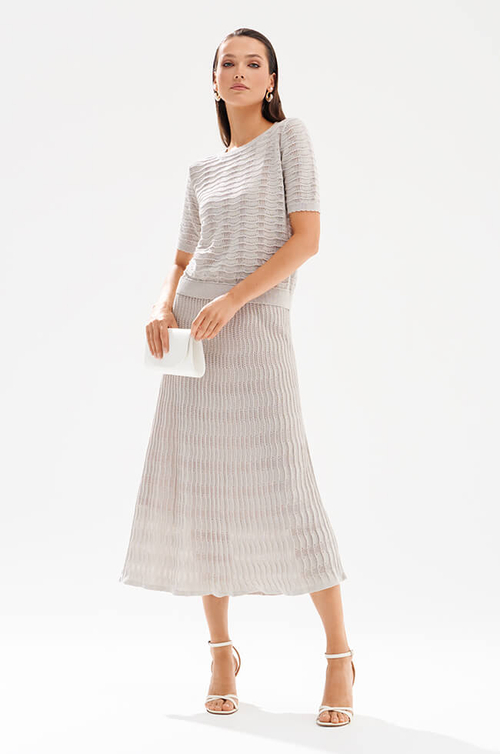 4949 Юбка женская (серый)