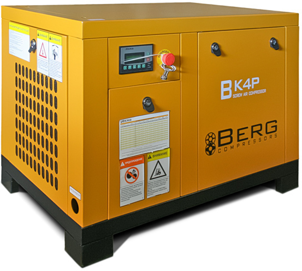 Винтовой компрессор berg вк-4р-е ip54 с частотником 8 бар