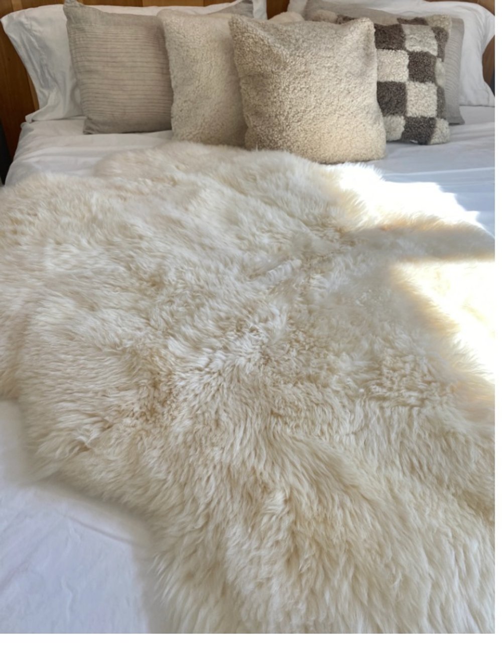 декоративный ковер из овчины