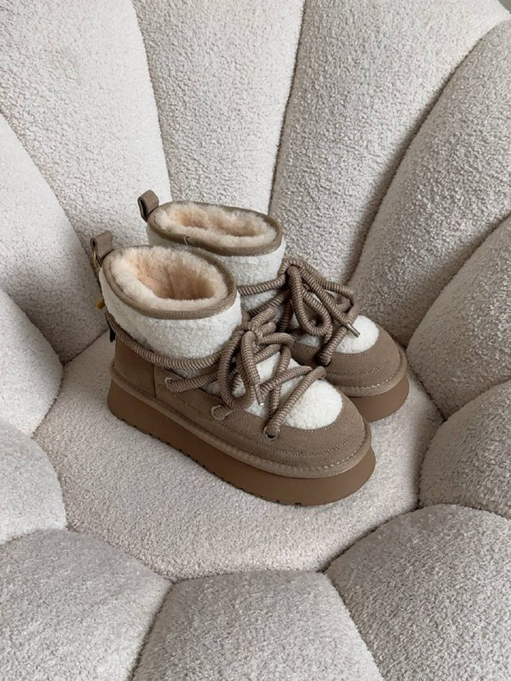 Луноходы из натуральной замши/Натуральный мех