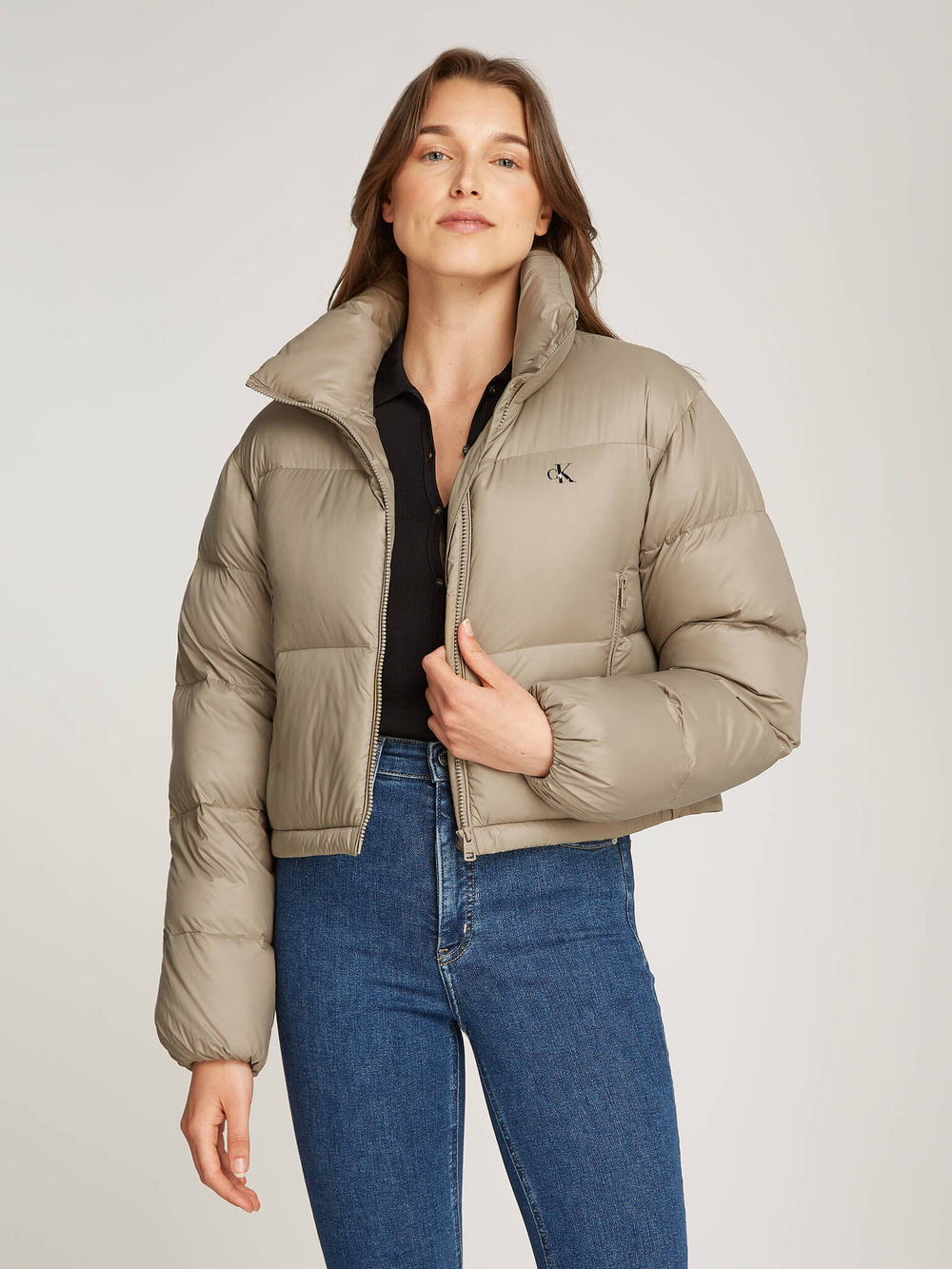 Пуховая куртка CALVIN KLEIN JEANS - бежевый(J20J223577)