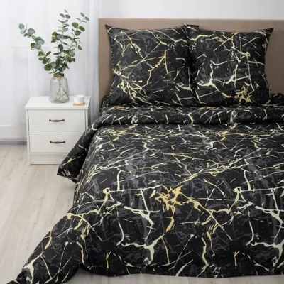 Комплект постельного белья поплин 2,0 сп.»Павлайн» Sweet Sleep Мрамор