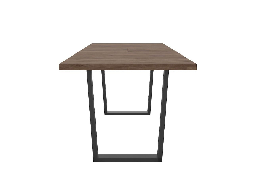 Стол кухонный обеденный раздвижной Цемент Светлый/Чёрный, ЦЮРИХ, 138х85х75 см