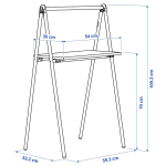 Стол складной - IKEA BJÖRKÅSEN/БЬЕРКОСЕН/БЬЁРКОСЕН ИКЕА, 35х59х110 см, белый