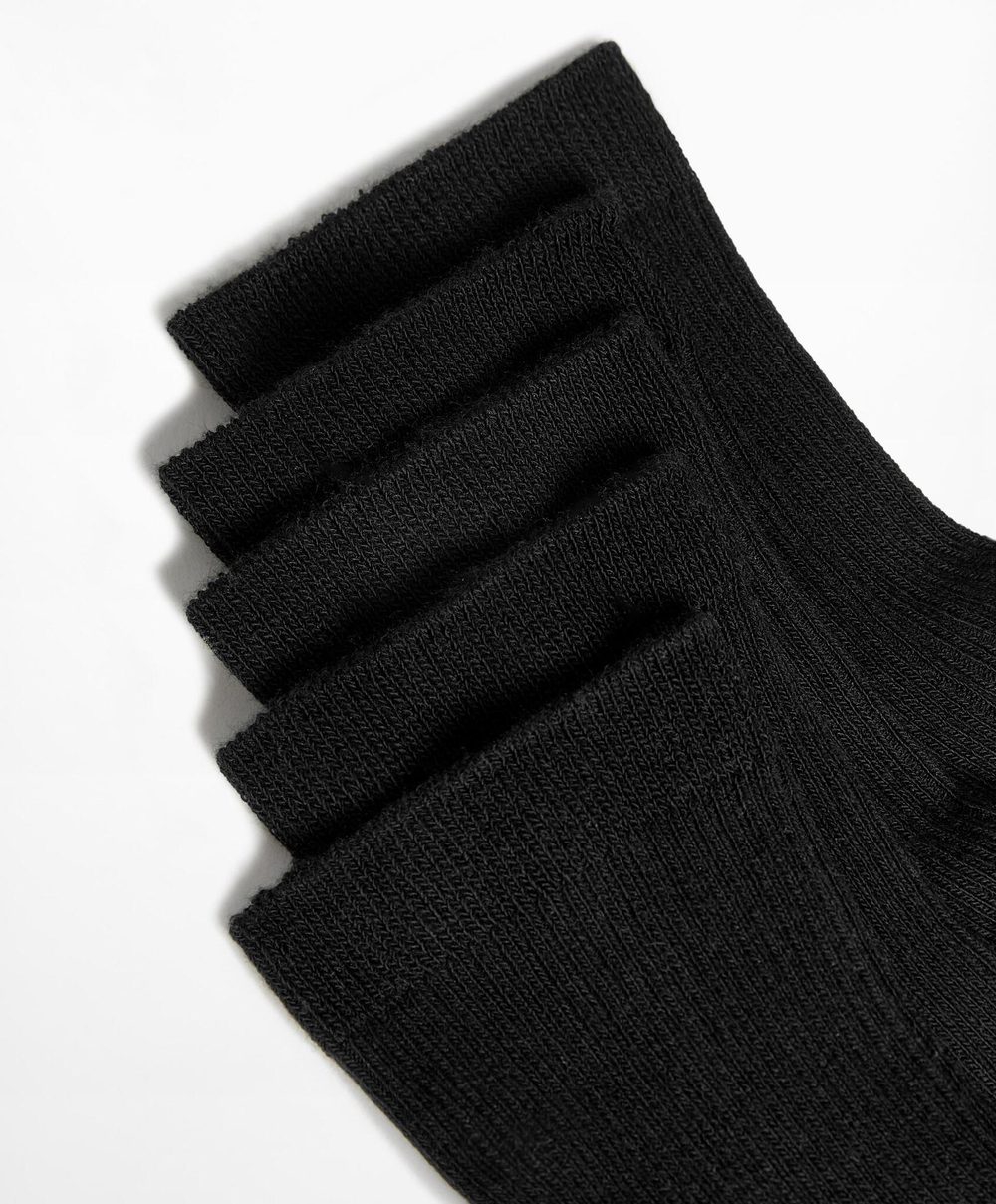 Oysho 5 пар носков из смесового хлопка, черный