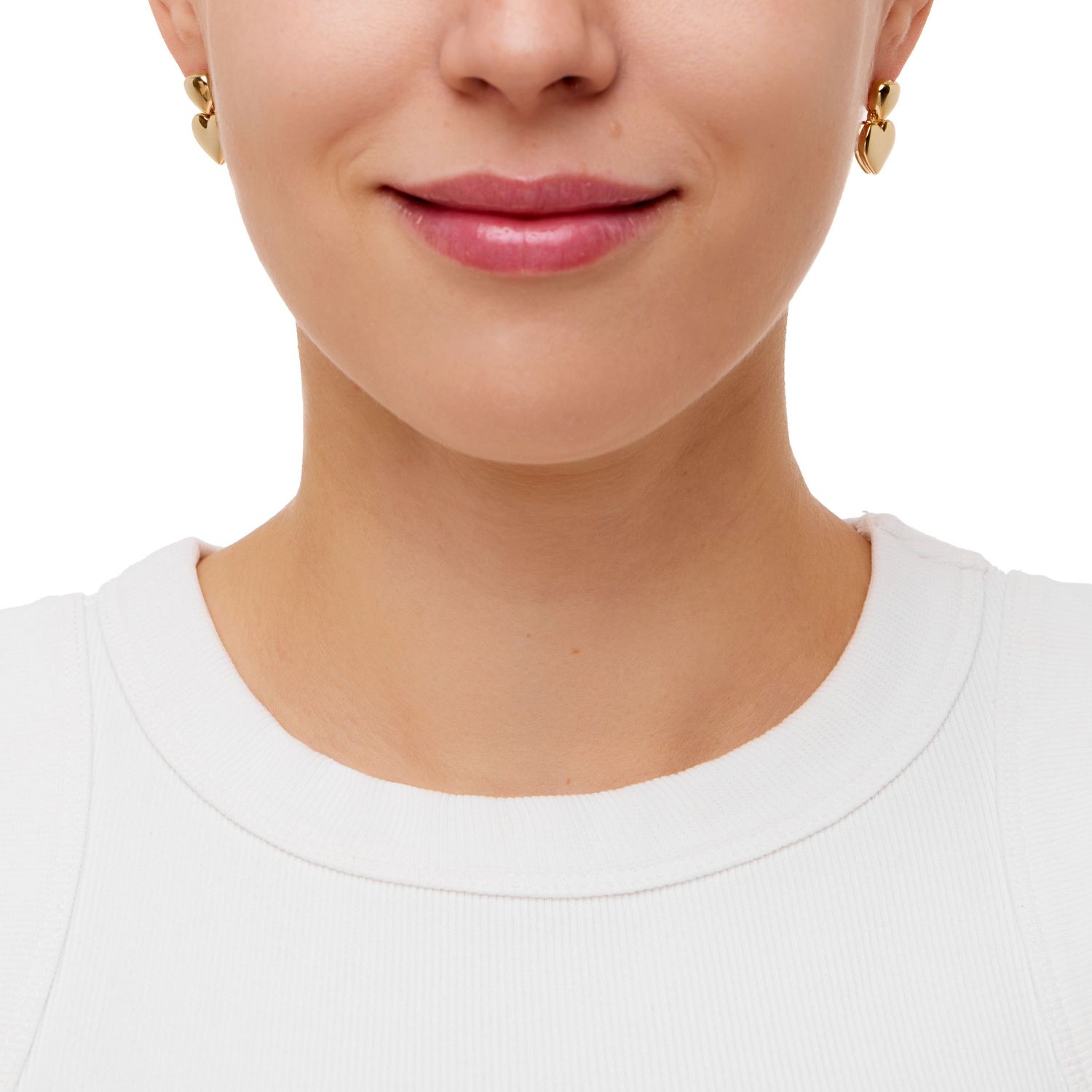 Серьги Drop & Hearts – Gold