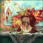 "Алые ягоды рябины"-M185 вышивка