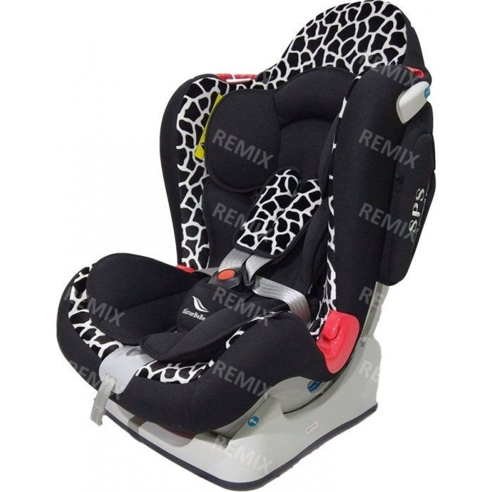 Автокресло 0-25 кг SisterBeBe Capsule JM03 Черный жираф (giraffe black)