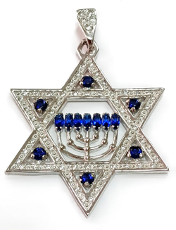 Подвеска ювелирная, из серебра, с фианитами