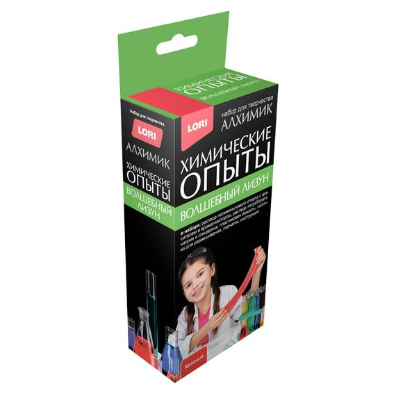 Химические опыты.Волшебный лизун красный