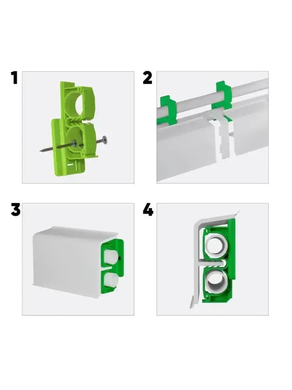 Крепеж для напольного плинтуса Smartprofile Aqua 37