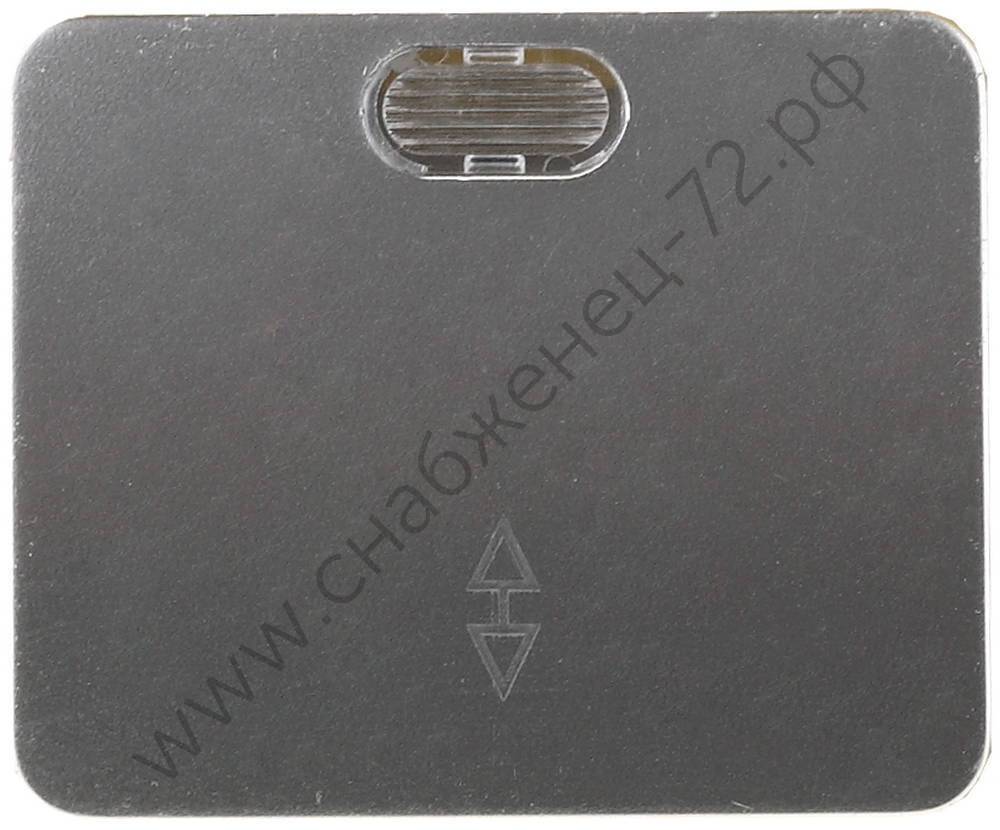 СВЕТОЗАР Гамма, проходной с подсветкой одноклав. без вставки и рамки цвет светло-серый металлик 10A, Электрический выключатель (SV-54138-SM)