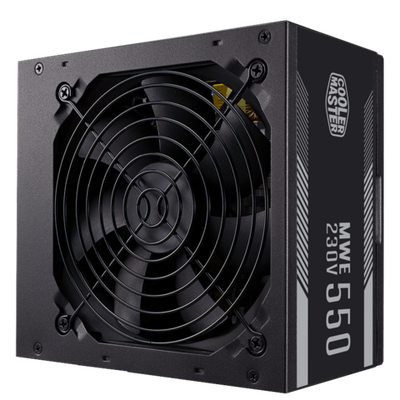 Блок питания CoolerMaster  550W, MWE 550 White 230V - V2, Non Modular, КПД 85%, MPE-5501-ACABW-EU