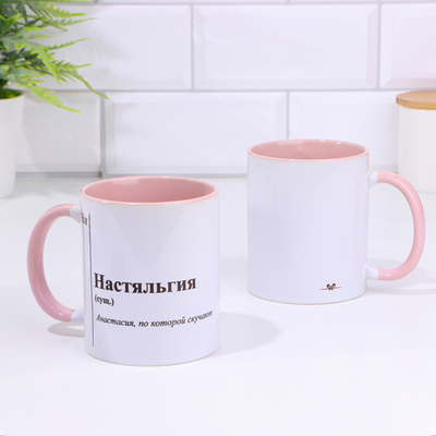 Кружка чайная керамическая именная Настяльгия