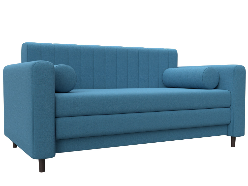 Диван прямой Лига-070 РОГОЖКА Амур 10 голубой