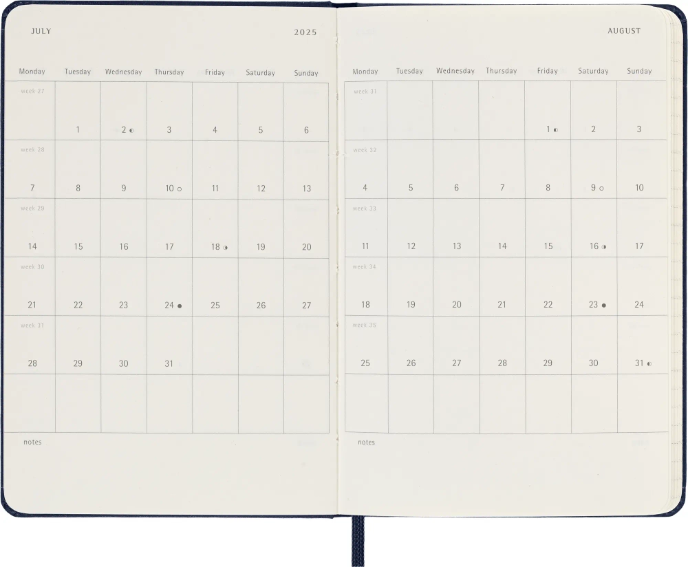 Еженедельник Moleskine (DHB2012WN2) Classic WKNT Pocket 90x140мм 144стр. синий сапфир