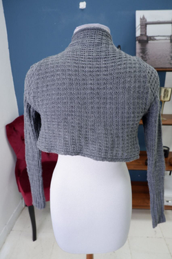 Болеро вязаное серое 44-46 размер