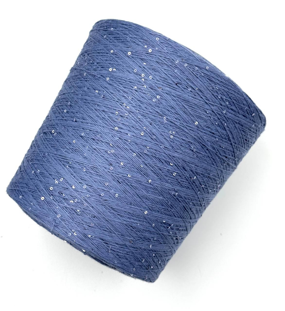 Кариаджи сток для куч. Шелк 100% + микропай 800 м в 100 г джинсовый