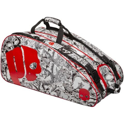 Сумка теннисная Prince By Hydrogen Tattoo Racquet Bag - black/white/red
