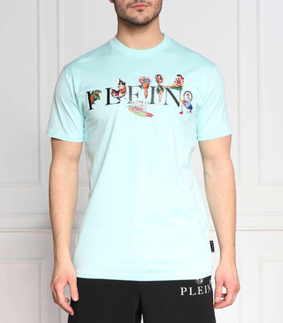 футболка Philipp Plein - голубой(MTK6119 PJY002N)