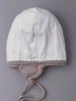 Шапка вязаная демисезонная на завязках