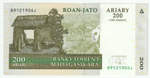 Madagascar, 200 Ariary / 1 000 Francs, 2004, UNC