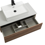 Мебель для ванной со столешницей и накладной раковиной Cezares SLIDER 100 Орех дымчатый SLIDER-1000-1C-SO-NA-P