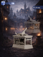 Горожане Рыбная лавка миниатюры для настольных игр РНИ, ДнД