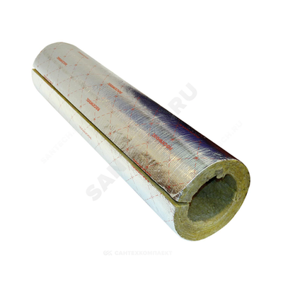 Цилиндр навивной минеральная вата ROCKWOOL 100 кашированный армированной фольгой 40/60 L=1м ROCKWOOL 135265