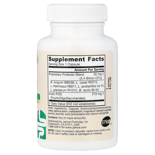 Jarrow Formulas, веганский Jarro-Dophilus® Plus ФОС, 100 растительных капсул