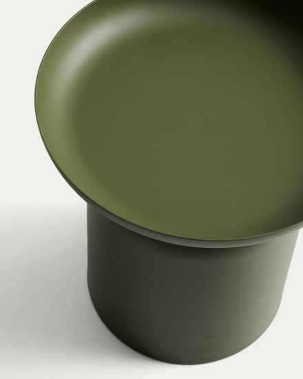 Уличный столик Arcola из зеленого алюминия, диаметр 45 см