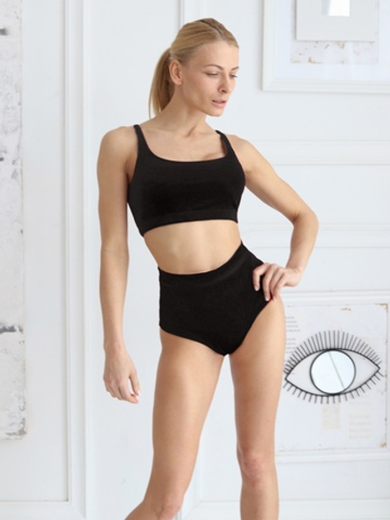 Vogue Velvet Top, Black