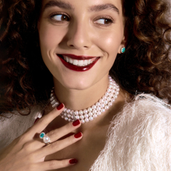 Серьги с Турмалином Параиба и Бриллиантами, E0015-53/1