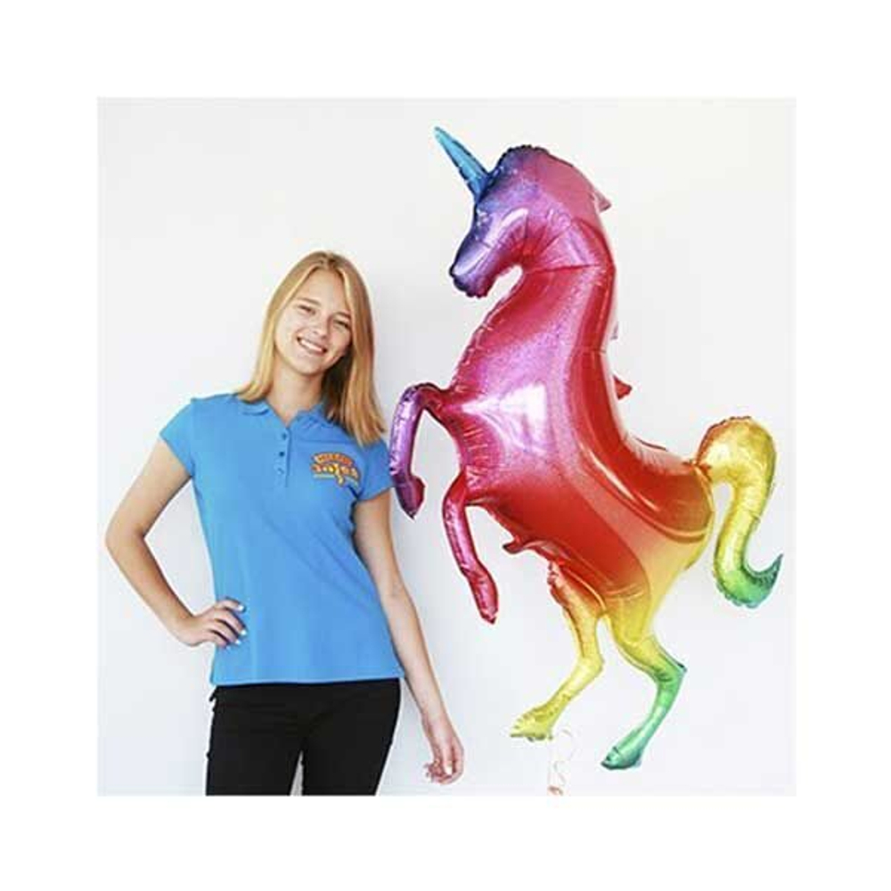 Шар фигура "Единорог радужный", 137 см