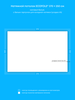 Матовый натяжной потолок 9.3 м2