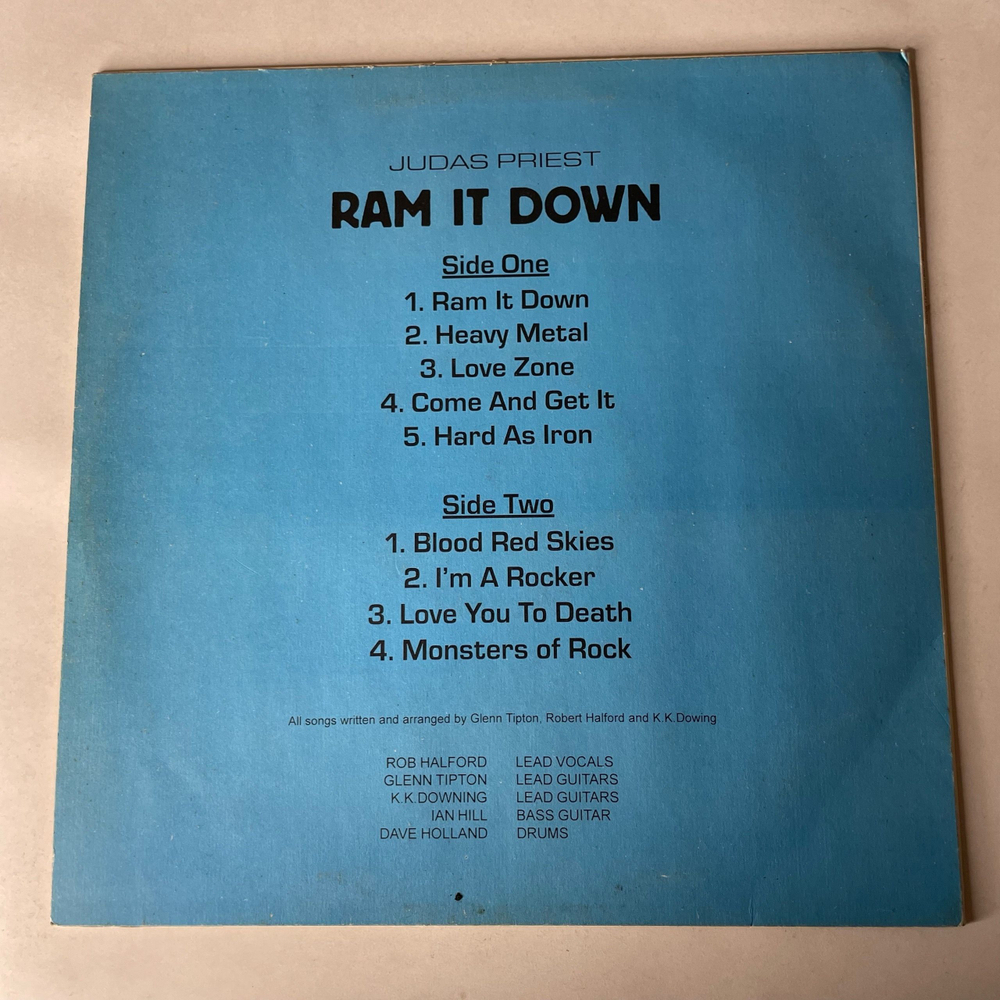 Винтажная виниловая пластинка LP Judas Priest Ram It Down (Россия 1993)