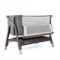 Колыбель приставная Tutti Bambini CoZee Luxe Walnut Slate с колесами