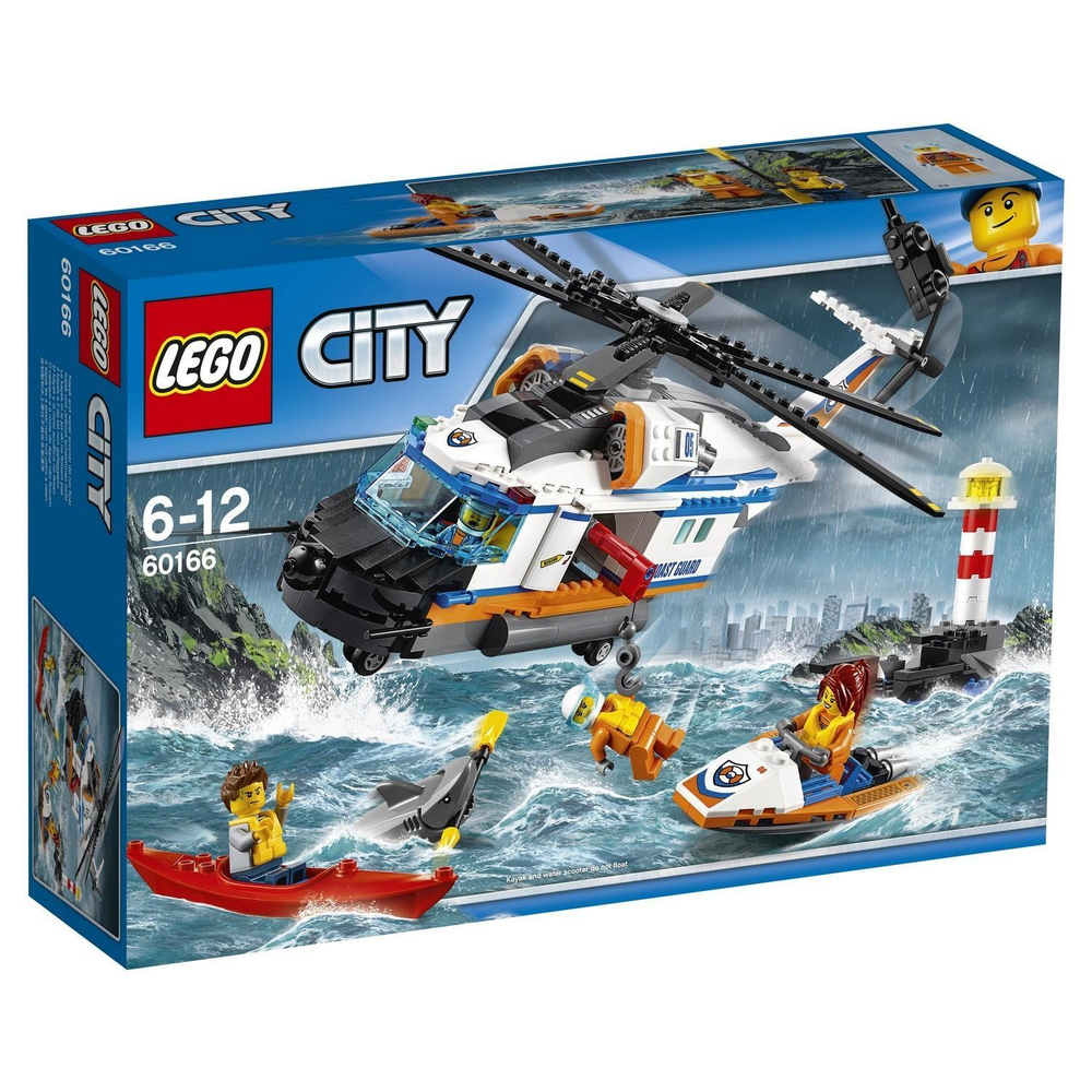 LEGO City: Сверхмощный спасательный вертолёт 60166 — Heavy-Duty Rescue Helicopter — Лего Сити Город