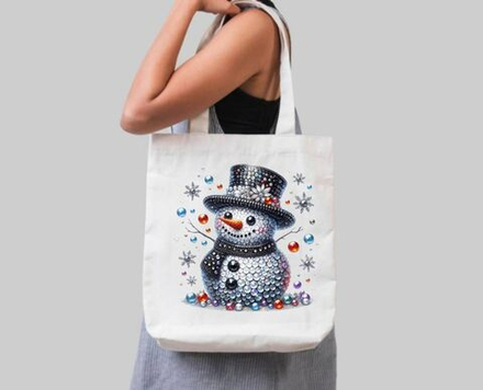 Термотрансфер "Снеговик " 20х20, наклейка на одежду