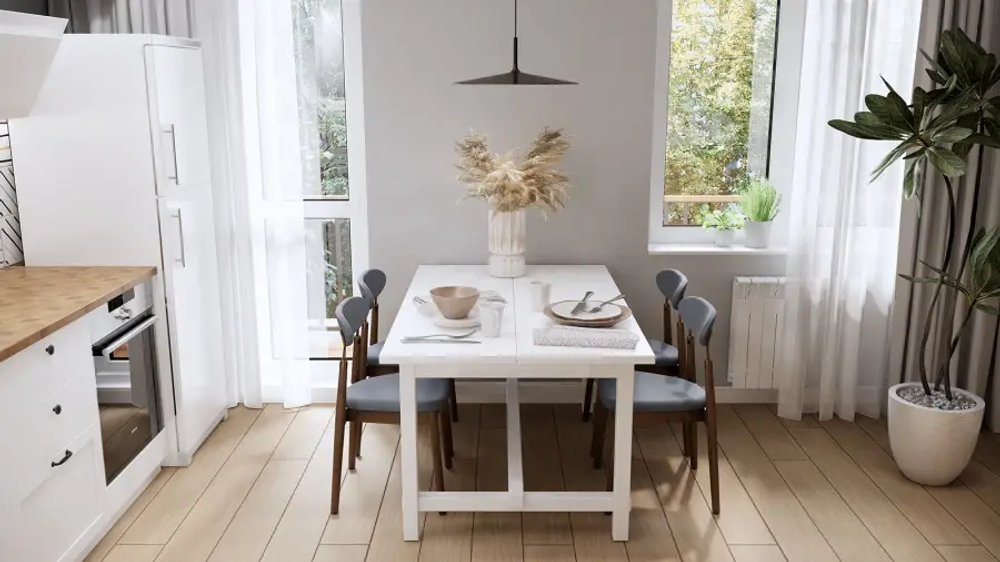 Стол барный  -  аналог IKEA/NORDVIKEN/НОРДВИКЕН /ТОЛЫСЬ/ ИКЕА, ДСП, 210x105см, белый