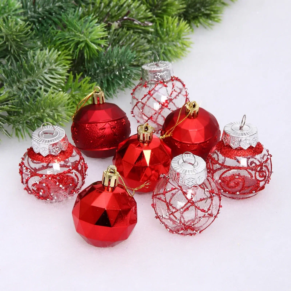 Набор шаров «Восторг» 5 см (в наборе 8 шт), Красный