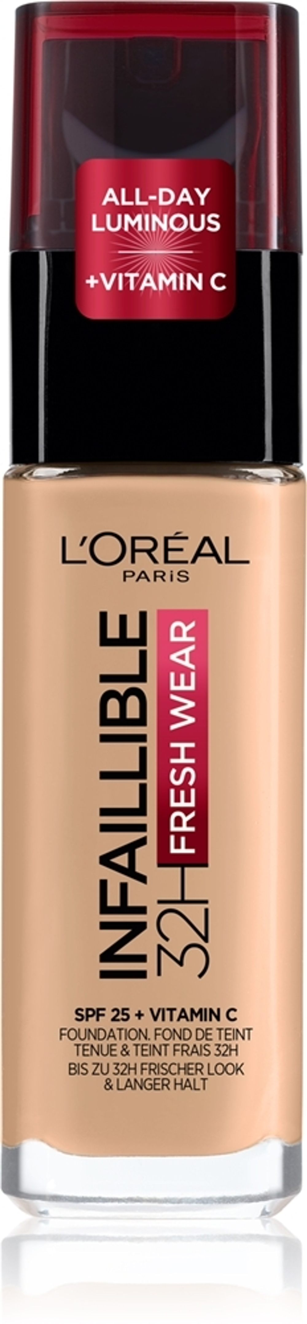 L’Oreal Paris Infaillible 32H Fresh Wear - Долговечная жидкая тональная основа, 30 ml