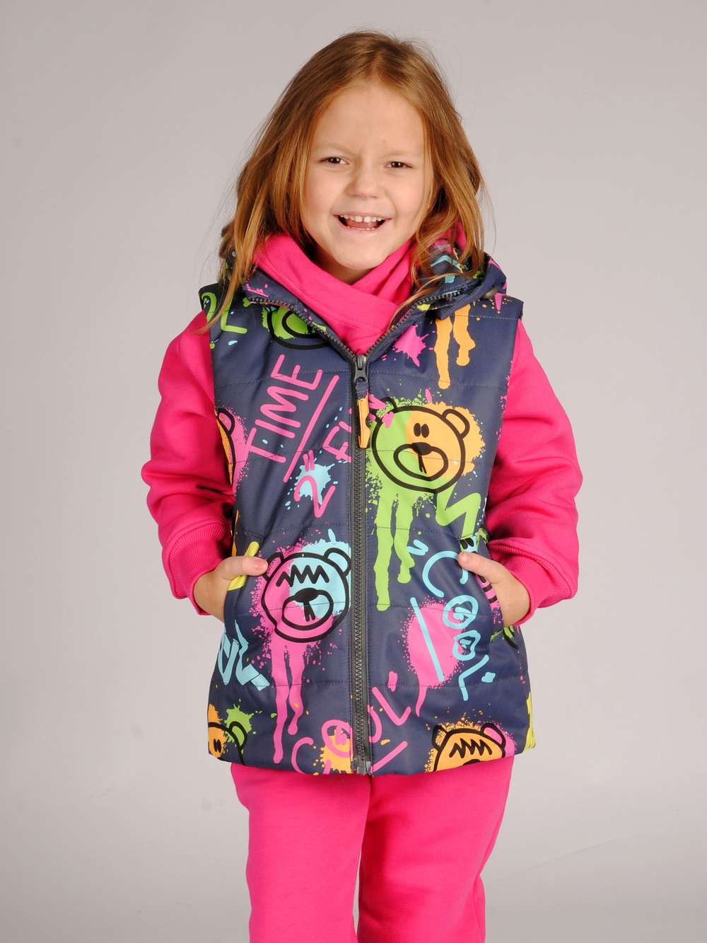 Жилет демисезонный мембрана для девочки 2-8 лет Милашка Сьюзи