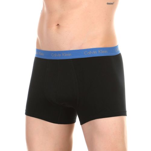 Мужские трусы боксеры черные с синей резинкой Calvin Klein